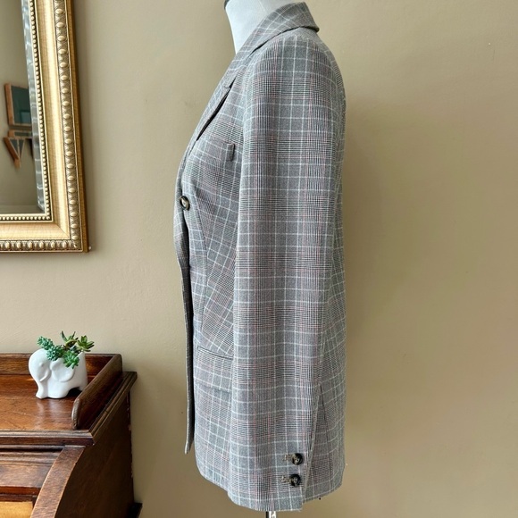 Lini Bloomingdale's Double Breasted Olivia Glen Plaid Blazer Houndstooth XS NWT - Picture 6 of 10
